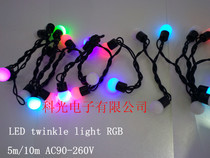 LED light string ball bubble shaped RGB coloured Christmas tree special decoration 5 m 10 m waterproof 50100 50100 220V