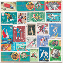 Foreign Olympic moving datestaping special stamps 50 pieces of different express delivery