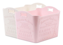 Japanese-style plastic desktop storage box Embossed cute girl cosmetics mask storage box Sundries finishing box