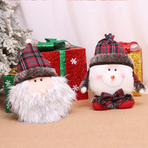 Christmas Holding Pillow Gift Decorations Pentagram Pillow Gift Santa Claus paparazzi Doll Snowman Pillow