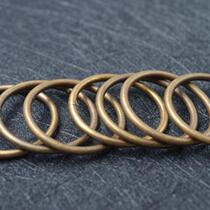 Retro one house stone opening connecting ring ring buckle handmade leather furniture DIY five gold accessories bronze ring bronze ring key buckle