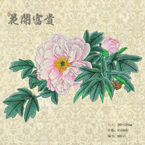Computer embroidery pattern element ink peony cheongsam embroidery computer embroidery plate making plate and play with non-physical