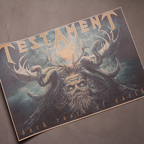 STESTAMENT Holy Book Band Poster Flogging Metal Group Poster American Metal Band Retro Painting