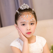 Childrens crown headdress Princess chain Brow pendant Baby headdress Girls  hair accessories Rhinestones Childrens headdress crown jewelry