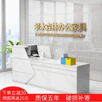 Bar table Company front desk Reception desk Shop cashier Marble counter Simple modern corner consulting desk table