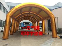 Custom inflatable golden arch shed Red and white wedding banquet Wedding dining shed Stage arch house wedding tent gas mold