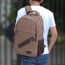  Lucifer backpack mens backpack Canvas bag computer travel bag College mens student school bag Korean tide bag