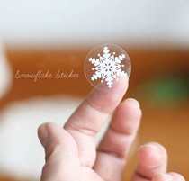 diy transparent snowflake sticker pvc closure with 2 5cm20 pieces