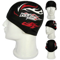 Mens hot spring swimming cool flame flame flame flame PU coating waterproof breathable swimming cap 3117