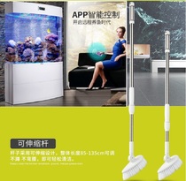  Aquaculture fish pond brush retractable long handle cleaning brush Aquarium fish tank brush Cleaning fish pond brush glass promotion