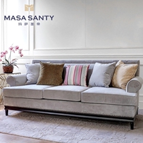 Minimalist modern American grey flocking trio sofas multiplayer soft bag designer decent board room furniture custom-made