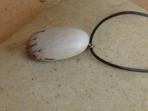 Hand-painted feet necklace Sweater chain Stone fun tribe original hand-painted stone painting cute birthday