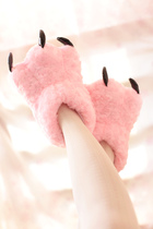 58) Cat Paw cotton slippers Winter home home shoes bag with fluffy male and female couples cute floor slippers