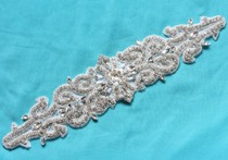 Bride wedding dress belt diy rhinestone long strip heavy industry nail Bead Clothing accessories headscarf hair belt dress drill