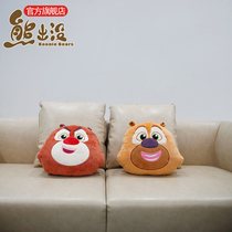 Bear infested pillow blanket dual-use bear big Bear two plush toys multifunctional cute sleeping lunch break cushion