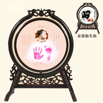 Newborn pig baby portrait painting fetal hair painting Chicken dog Baby fetal hair souvenir custom diy fetal hair pen stamp pendant