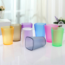 Frosted transparent colored square gargling cup toothbrushing cup tooth cylinder creative plastic thickened wash cup toothbrush cup