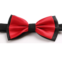 Korean bow tie male solid color double dress business wedding bridegroom wedding banquet bow tie male