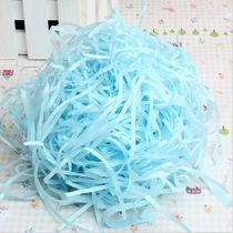 Wedding candy box filler accessories color shredded paper raffia wedding gift box filled with non-hemp raffia