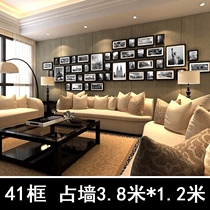 Large Wall large size photo wall suitable for enterprise large living room Cultural Wall photo frame combination high-end atmosphere with 41 frames