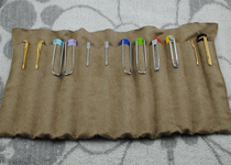 12-set flannel 9-set colored cloth flannel with binding pen bag pen curtain handmade (excluding pen)