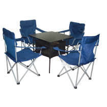 Outdoor table and chair set folding table beach chair combination self driving tour picnic barbecue folding chair leisure chair
