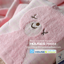 Gold gauze childrens bath towel soft absorbent cute rabbit cotton non-twist yarn baby baby bath towel cover blanket