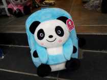 Panda school bag Childrens backpack Birthday gift Plush doll backpack base Jinli Chengdu souvenir