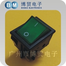 Taiwan Jiani CANAL big boat switch rocker switch R210 four-leg two-speed Green silver contact with lamp