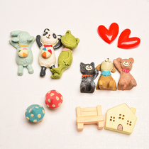 Add a little fun creative three-dimensional magnet refrigerator stickers Korean cute animal mushroom heart-shaped refrigerator magnetic stickers a variety of