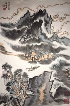 Famous calligraphy and painting Lu Yanzao landscape painting (boutique) old painting collection hand-painted calligraphy and painting antiques package old hot sale