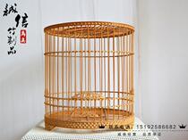 Thrush bamboo festival cage carving bird cage thrush bamboo bird cage bamboo Jackle wax mouth hand carved valley bottom