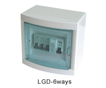 Plastic concealed waterproof distribution box Outdoor Ming dress Strong electric wiring box Home Power distribution box 6 loop empty opening box