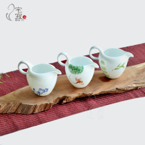 Jingdezhen hand painted blue and white with handle non-hot fair cup tea set accessories Tea cup tea set male cup