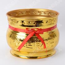 Heyuan Buddha equipment 3 5-8 inch kgold Zhaocai Jinbao single dragon incense burner Caishen Temple temple ancestral hall supplies ornaments