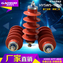 10KV high pressure arrester (YH)HY5WS-17 50 17 45 Composite silicone rubber zinc oxide arrester