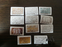 Foreign letters and sales stamps France 2012 issued relief art set 12 complete