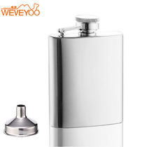  6 oz Mini mens 3 two small stainless steel jug metal outdoor personality travel portable free funnel