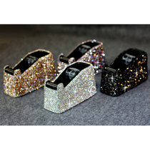 Diamond-encrusted large stationery tape seat office decoration full diamond tape machine Tape machine Small transparent tape cutter