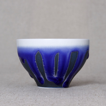 Flowing glaze Zen Cup Kiln Individual Cup Kung Fu DeHua Portable Ceramic Tea Tea Tea Cup Master Cup Master Cup