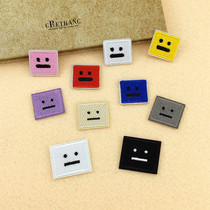  Cartoon cloth patch patch clothes pants decoration repair Embroidery decal Square smiley face trumpet with adhesive patch