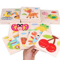 wooden 3d puzzle s for children cartoon animal puzzles in
