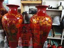 Authentic Traditional Hemp Cloth EmbryoFuzhou Detire Lacquer Vase Opening) Joe relocation Gift 1 m 8 Landing Great Vase