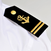 Jinhang mens and womens seamen shirts with epaulettes Navigation cadets second mate 2 rods embroidered flannel black set hard epaulettes