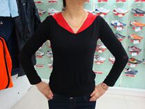 Spring-autumn long sleeve female parquet color front V rear round collar dance blouses square dance blouses Skill Body Dance Suit New