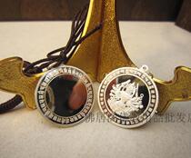 Amulet Sterling silver quasi-mention mirror pendant 925 sterling silver quasi-mention Buddha pendant Sterling silver Buddha exquisite necklace