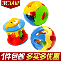 Ring ball set hand shake sound ball 0-1 year old baby learning to climb educational baby toy hand catch Jingle Ball