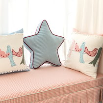 Pink Plaid Korean style pastoral hipster wave point childrens room floating window Mat high density sponge collapse rice pad