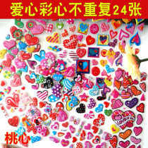 Heart of hearts Korea cartoon stickers creative cute handmade photo album DIY diary hand account decoration stickers color love