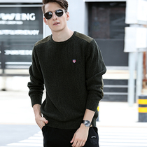 Battlefield Jipu Spring and Autumn Pullover Long Sleeve Knit Men 2021 Autumn Dress Thick Comfortable Warm Sweater Mens Clothes